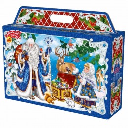 Подарок на новый год для детей Портфель широкий "В гостях у Морозко"