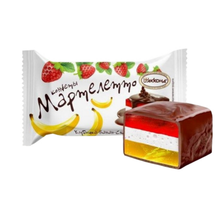 Мартеллето 44 г Суфле с ягодным мармеладом в шоколадной глазури
