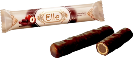 Elle с шоколадно-ореховой начинкой 10 г Вафельная шоколадно-ореховой начинкой в шоколадной глазури
