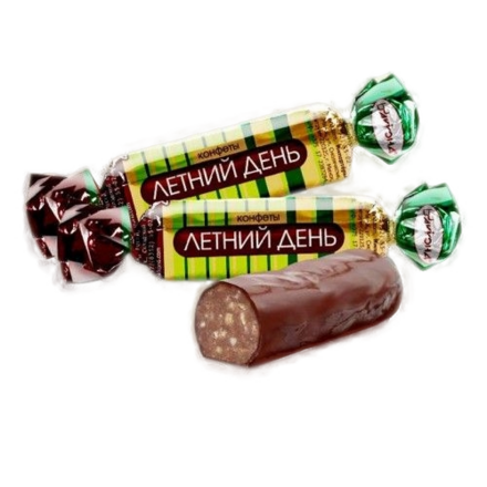 Летний день 18 г Ореховое пралине с кусочками печенья и карамели, в шоколадной глазури