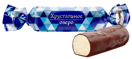 Хрустальное озеро 19г Глазированная конфета на основе молочного пралине с добавлением крошки крекера и тёртого арахиса