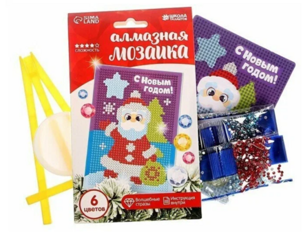 Алмазная мозаика на подставке &laquo;Дед Мороз&raquo;