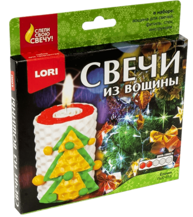 Свечи из вощины "Ёлочка"