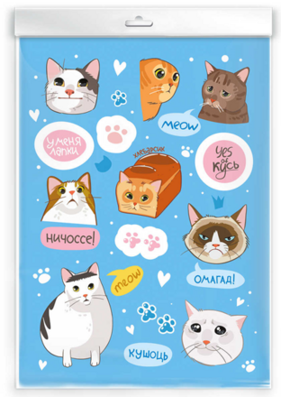 Набор наклеек для детей. КОТИКИ