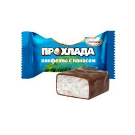 Прохлада с кокосом 18г Нуга с кокосовой стружкой в шоколадной глазури