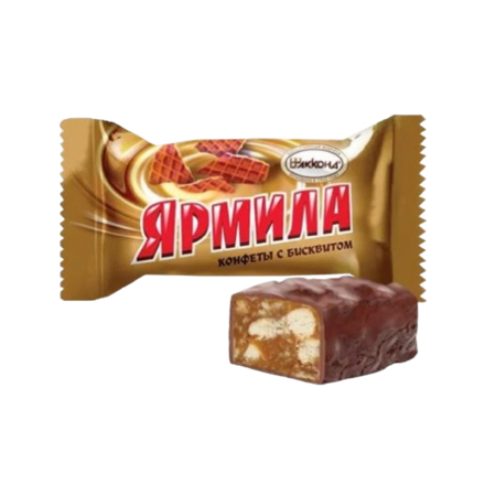 Ярмила 16 г Глазированные из мягкой карамели с добавлением бисквита