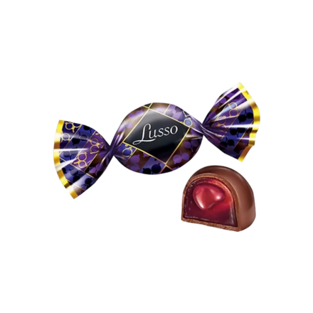 Lusso со вкусом черной смородины 13 г Желейная конфета со вкусом черной смородины, глазированная